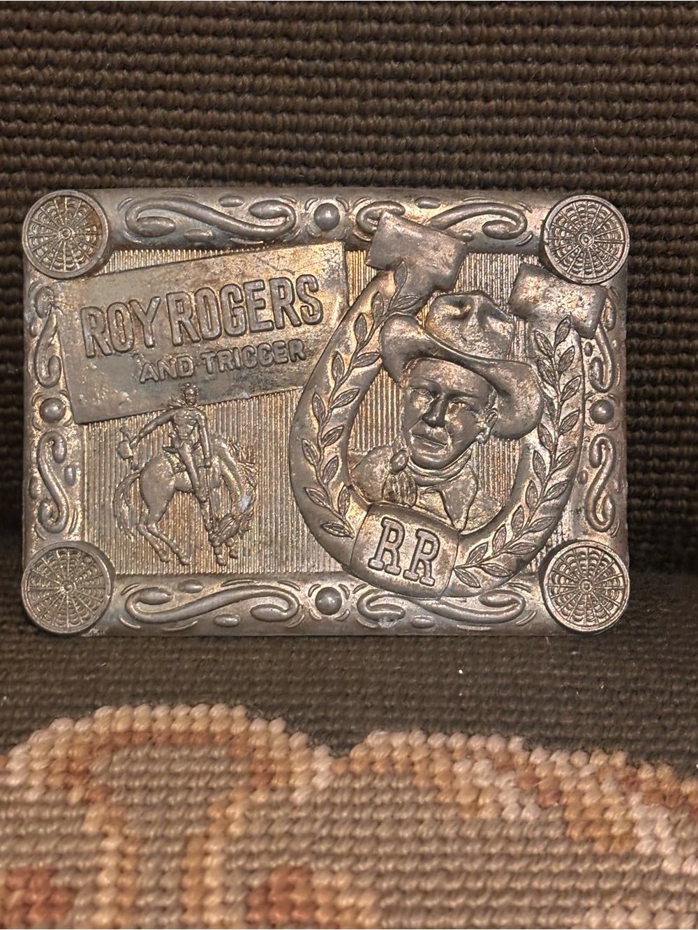 Vintage ROY ROGERS AND TRIGGER buckle